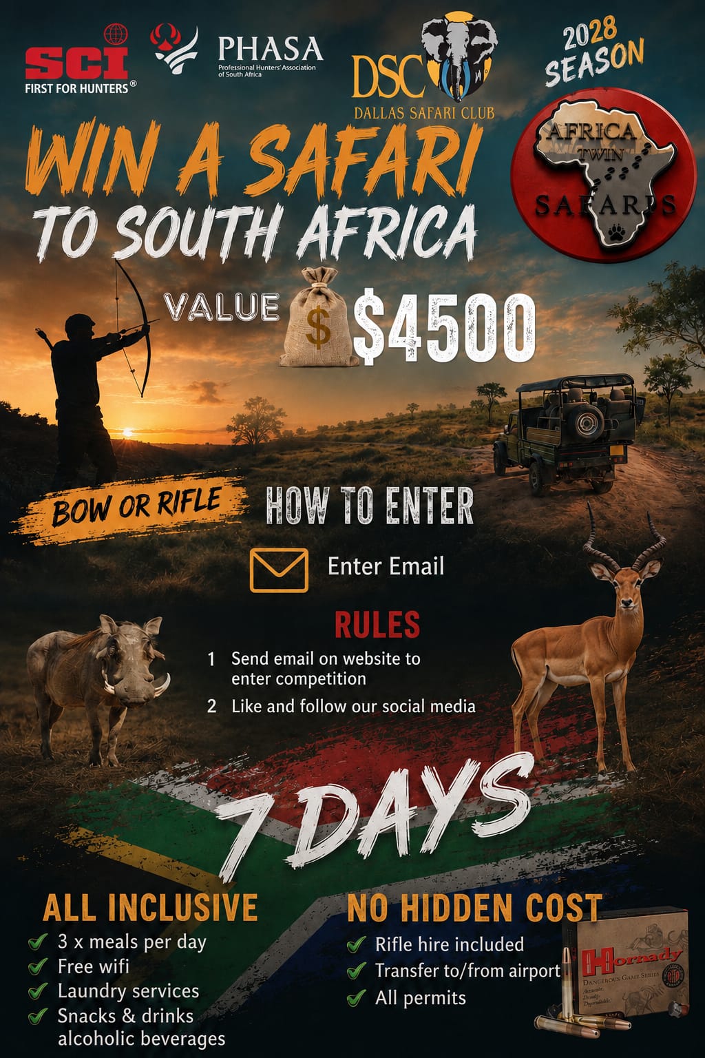 WIN A SAFARI TO SOUTH AFRICA